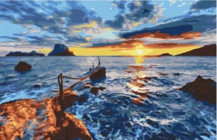 Pittura diamantata Mare in tempesta 30 × 40 cm