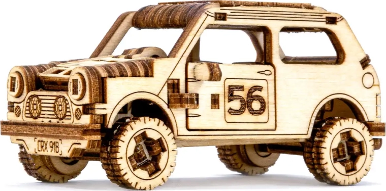 Puzzle 3D in legno – auto da rally in compensato