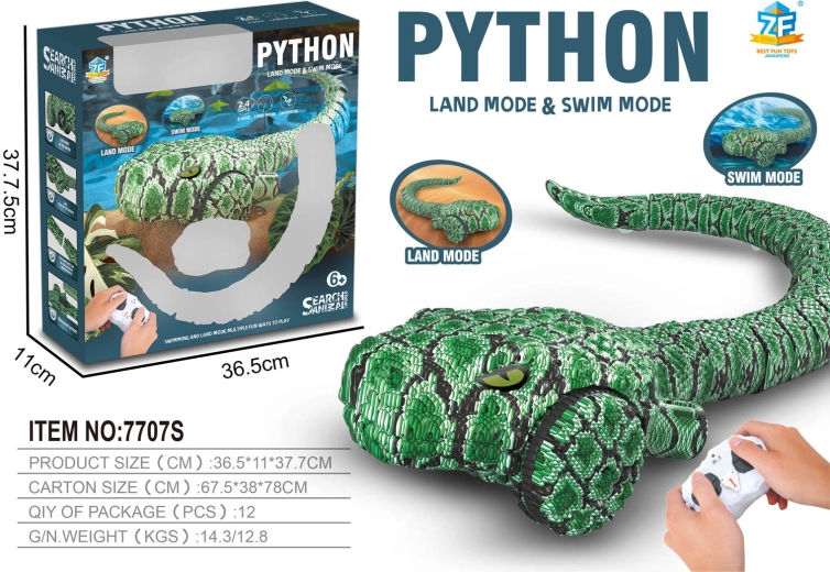 Serpente pitone galleggiante radiocomandato