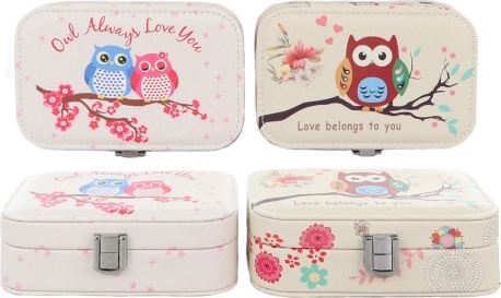 Portagioie con gufetta con specchietto