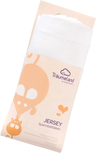 Träumeland lenzuolo con angoli in jersey 40 × 90 cm bianco