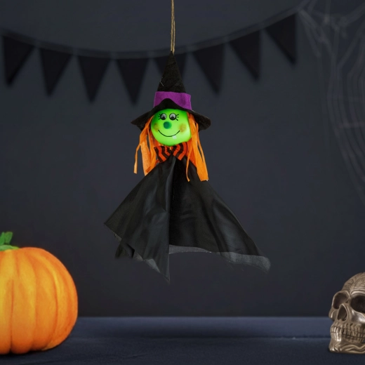 Decorazione sospesa di Halloween a forma di strega 48 × 44 cm