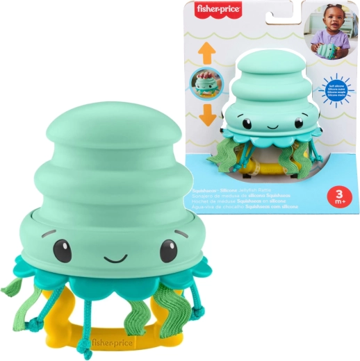 Sonaglio sensoriale medusa con molla in silicone FISHER-PRICE