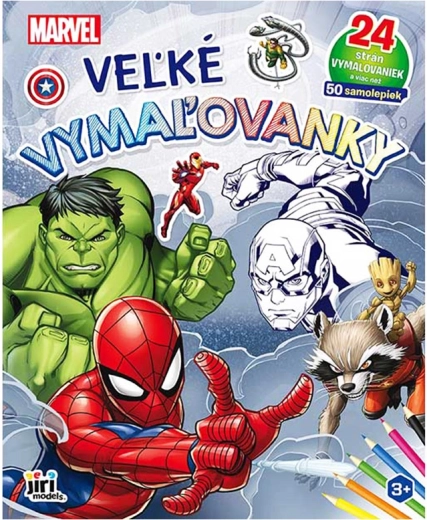 Grandi album da colorare Marvel con adesivi