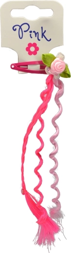 Set rosa di fermagli per capelli Fiore per bambini
