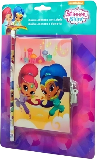 Set diario con lucchetto e matita Shimmer and Shine - 1 pezzo