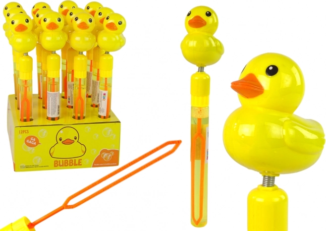 Bolle di sapone anatroccolo giallo con suono 29 cm