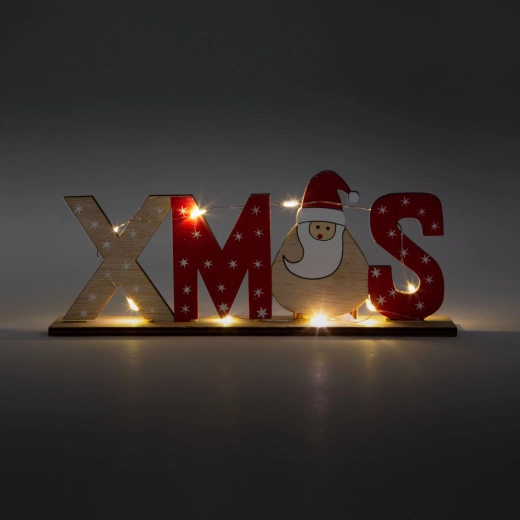 Decorazione LED natalizia da scaffale Babbo Natale