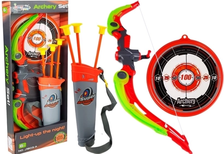 Arco e Frecce con Ventose Verde per Bambini
