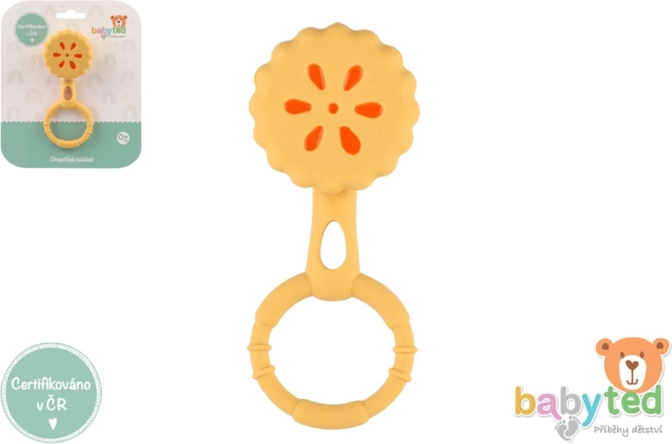 Sonaglio e massaggiagengive in silicone per neonati Babyted 13 × 5 cm