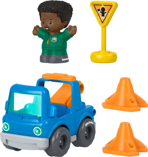 Fisher-Price Little People set servizio di carro attrezzi con veicolo, personaggio e accessori
