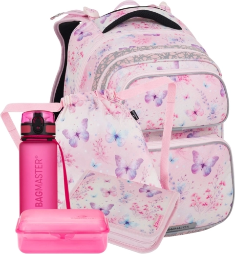 Bagmaster DOPI grande set scolastico per alunne di prima – farfalline