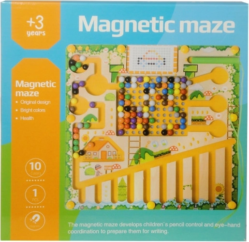 Gioco in legno magnetico – labirinto con palline - 1 pezzo
