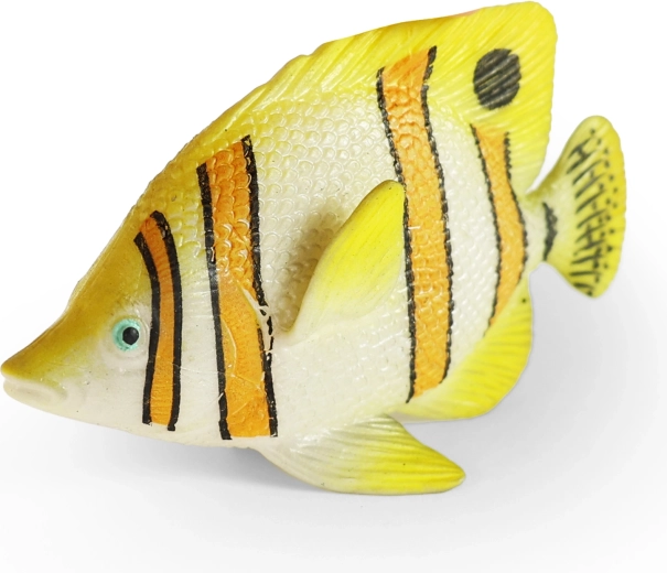 Pesciolino di gomma giallo da 10 cm