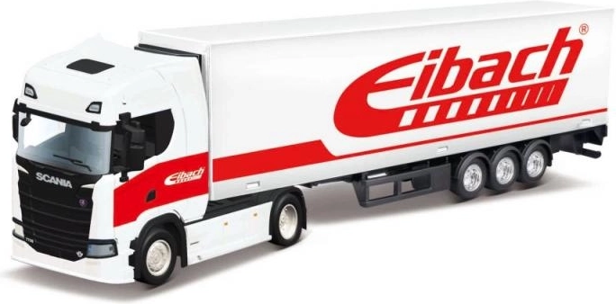 Modello in metallo camion Bburago 1:43 Scania 770 S con rimorchio – Eibach