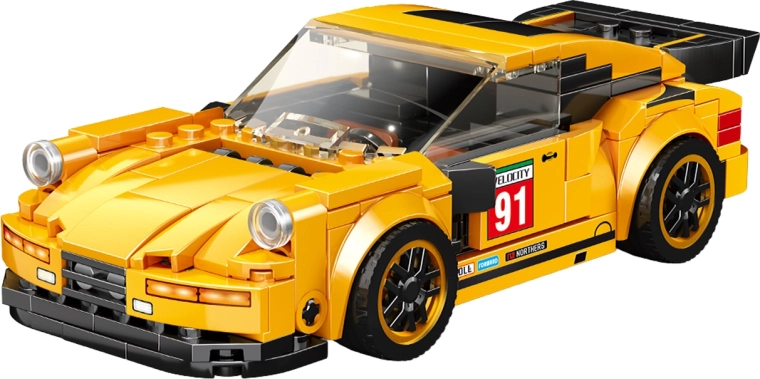 Costruzioni auto gialla 16,5 cm