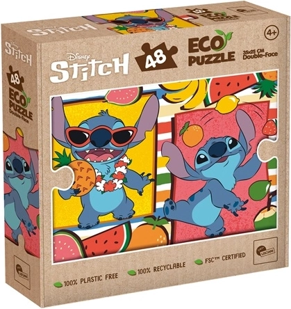 Lisciani puzzle ecologico fronte/retro Stitch da 48 pezzi