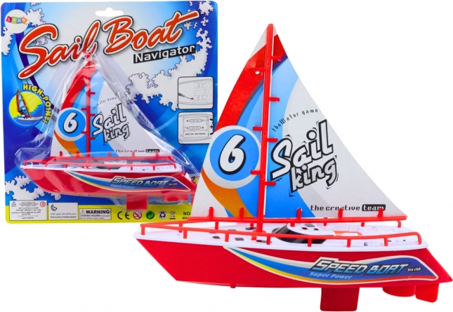 Barca galleggiante a batteria Giocattolo d’acqua Rosso