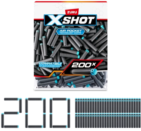 ZURU X-SHOT set di 200 dardi di ricambio