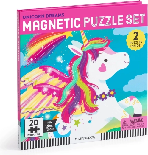 Puzzle magnetici Mudpuppy Sogni di unicorno 2 × 20 pezzi
