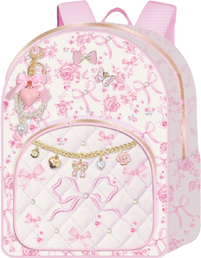 Zaino deluxe prato fiorito rosa
