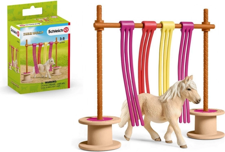 Schleich set cavallo con ostacoli e adesivi