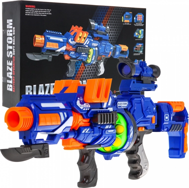 Blaze Storm blaster in schiuma per adolescenti 14+ con caricatore a tamburo e mirino