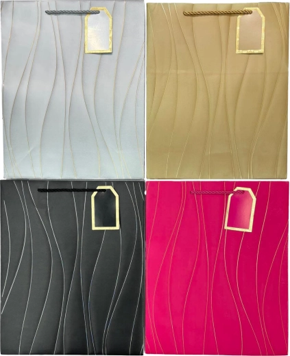 Borsa regalo L mix colori onde