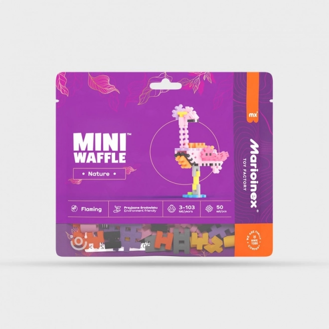 Costruzioni Mini Waffle Nature – fenicottero, 50 pezzi