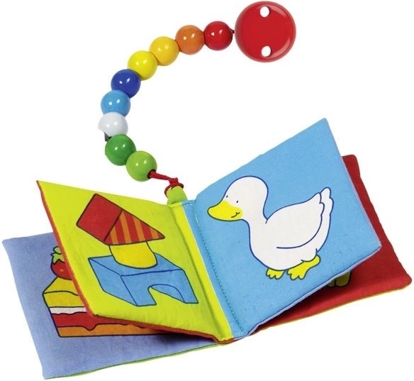 Heimess libro di stoffa frusciante in cotone con fischietto