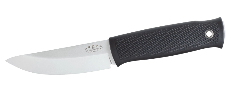 Fällkniven H1 Elmax coltello da caccia 10 cm, nero, Thermorun, fodero Zytel