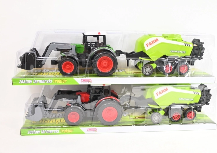 Trattore con pala frontale e macchina agricola - 1 pezzo