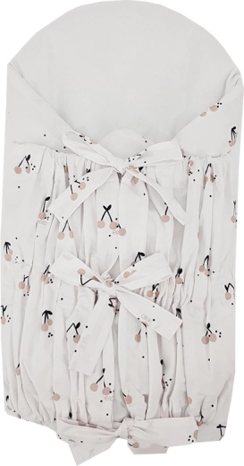 Fasciatoio avvolgente in cotone EKO con inserto in cocco cherry 75 × 75 cm