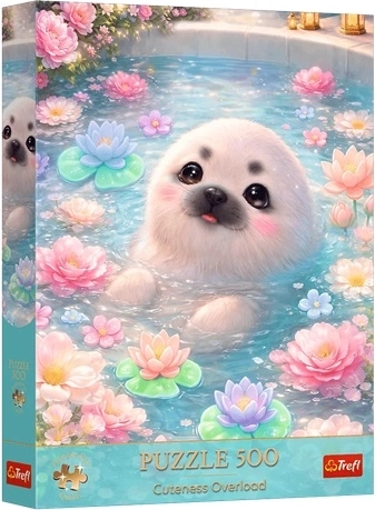 Puzzle Premium Plus Cuteness Overload Sladká tuleň - 500 pezzi
