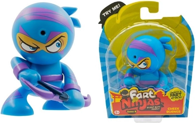 Fart Ninjas action figure con suoni Cheek Burner