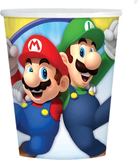 Bicchieri Super Mario 250 ml (8 pz)