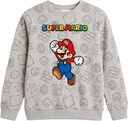 Felpa grigia Super Mario
