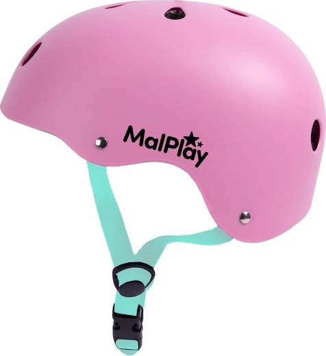 casco da ciclismo per bambini SafeKiddo rosa‑turchese (S 48‑54 cm)