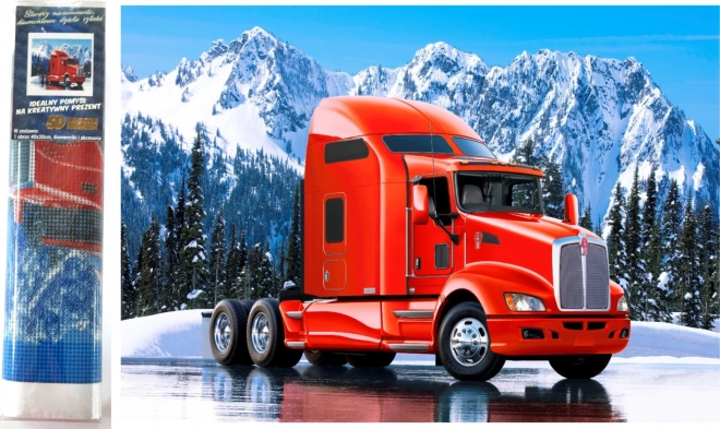 Norimpex pittura a diamante camion rosso Kenworth 30x40 cm