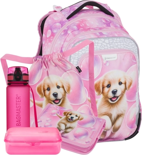 Bagmaster LUMI 26 grande set scolastico per bambini di prima elementare – cagnolino