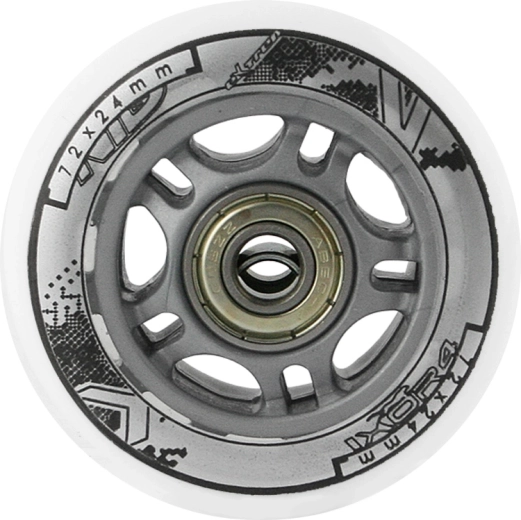 Set di ruote PU bianche 72 × 24 mm con cuscinetti ABEC 7 NILS EXTREME
