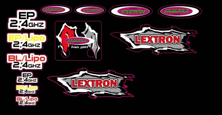 Foglio di decalcomanie per Lextron Desertbuggy