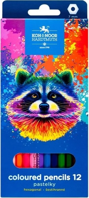 Pastelli esagonali KOH-I-NOOR 12 pz Procione