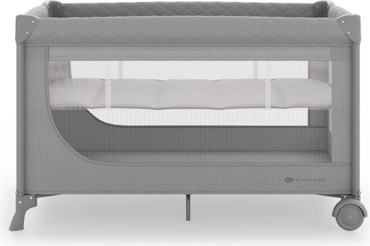 Kinderkraft Leody up lettino da viaggio 2 in 1 grigio