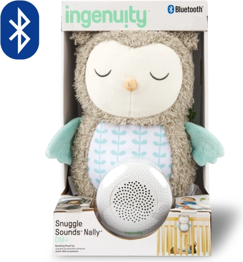 Ingenuity gufo musicale in peluche Nally con Bluetooth per neonati