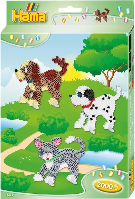 Hama perline da stirare Cagnolini e Gattina - set