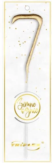 Stella scintillante numero 7 oro 16,5 cm