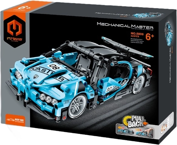 IM.MASTER auto da corsa a retrocarica blu 422 pezzi