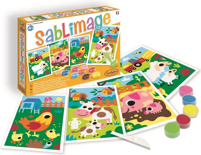 Sentosphere Sablimage mini quadretti di sabbia – animali della fattoria