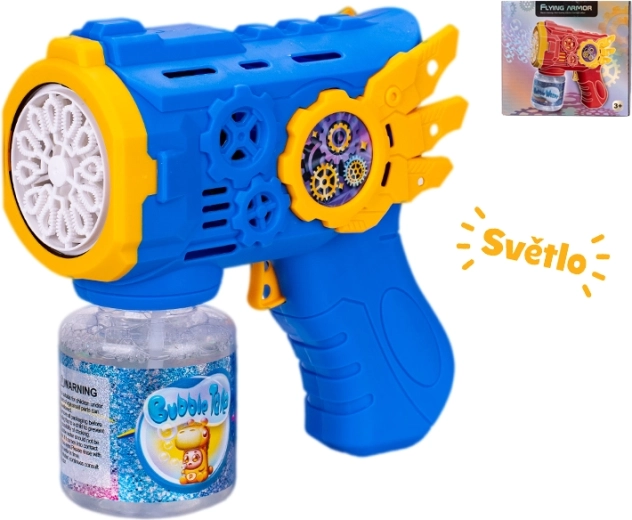 Pistola per bolle con effetti luminosi 13 cm